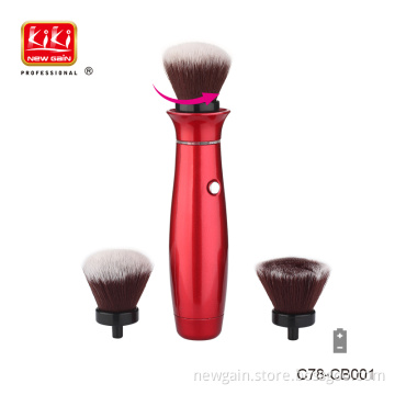Electric automated rotating beauty make up brushes with replaceable brush heads